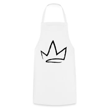 Crown Sketch - Cooking Apron - white - Front - AI Model Male 185 dark (185cm)