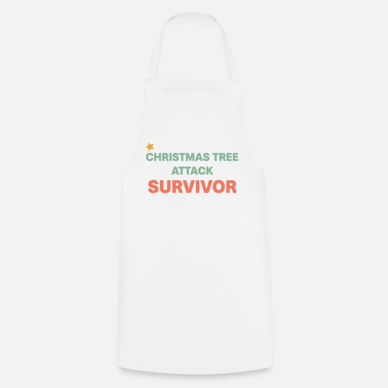 Survivor Christmas Tree - Cooking Apron - white