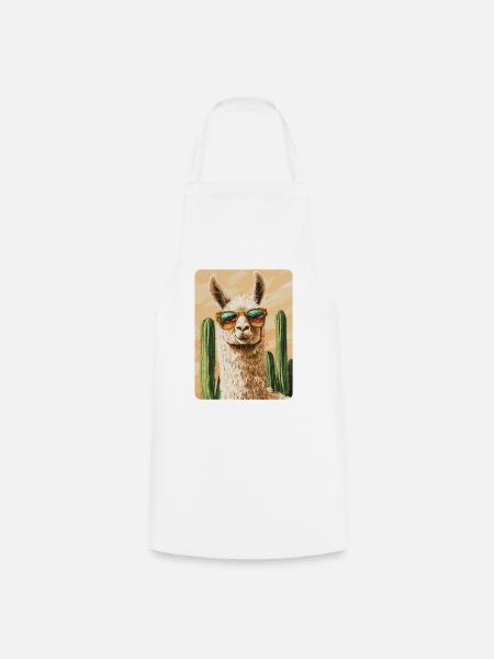 Lama - Kochschürze - Weiß