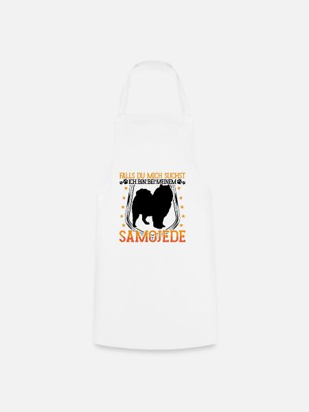 Samojede mich suchen Schlittenhund - Kochschürze - Weiß