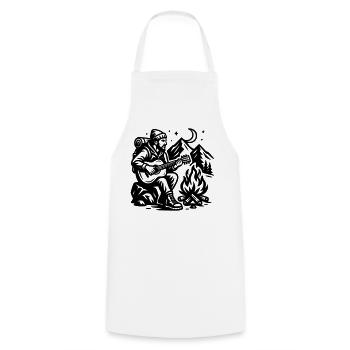 Feu de camp - Tablier de cuisine - blanc - Devant - AI Model Male 185 dark (185cm)