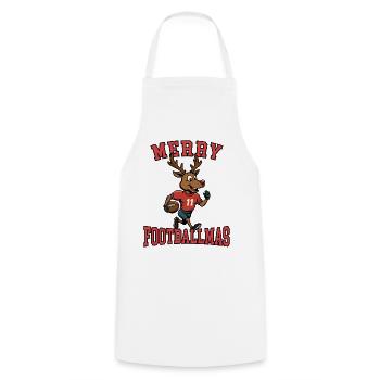 Frohe Footballmas - Kochschürze - Weiß - Vorne - AI Model Male 185 dark (185cm)