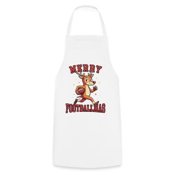 Frohe Footballmas - Kochschürze - Weiß - Vorne - AI Model Male 185 dark (185cm)