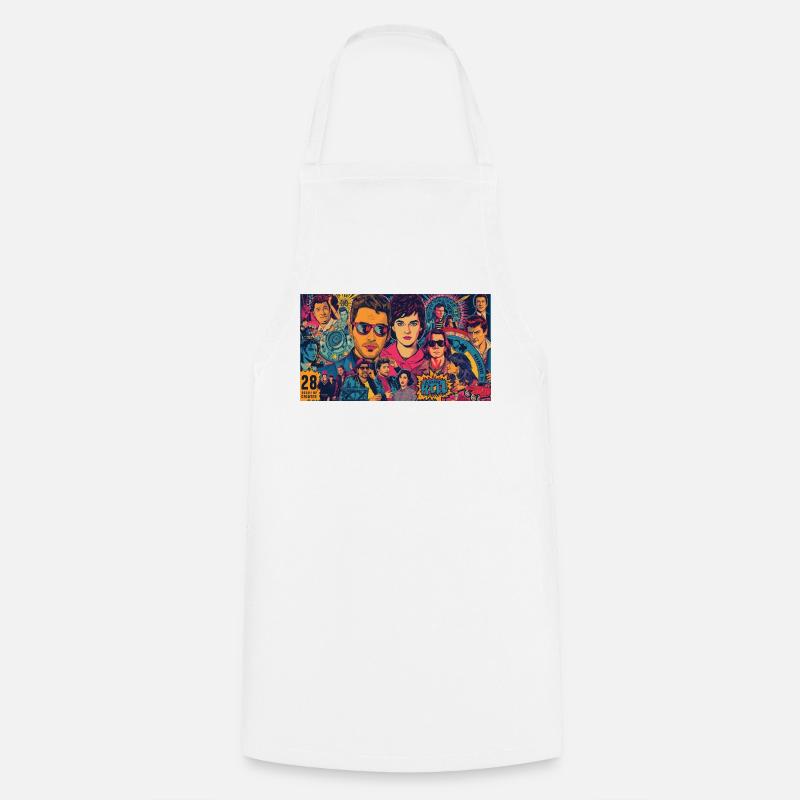 Icônes pop - Tablier de cuisine - blanc