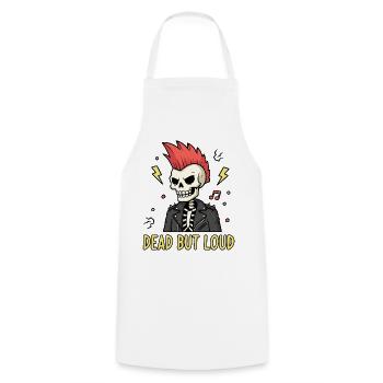 Dead but loud punk skeleton - Cooking Apron - white - Front - AI Model Male 185 dark (185cm)