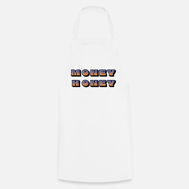 Money Honey Gradient Retro - Cooking Apron - white