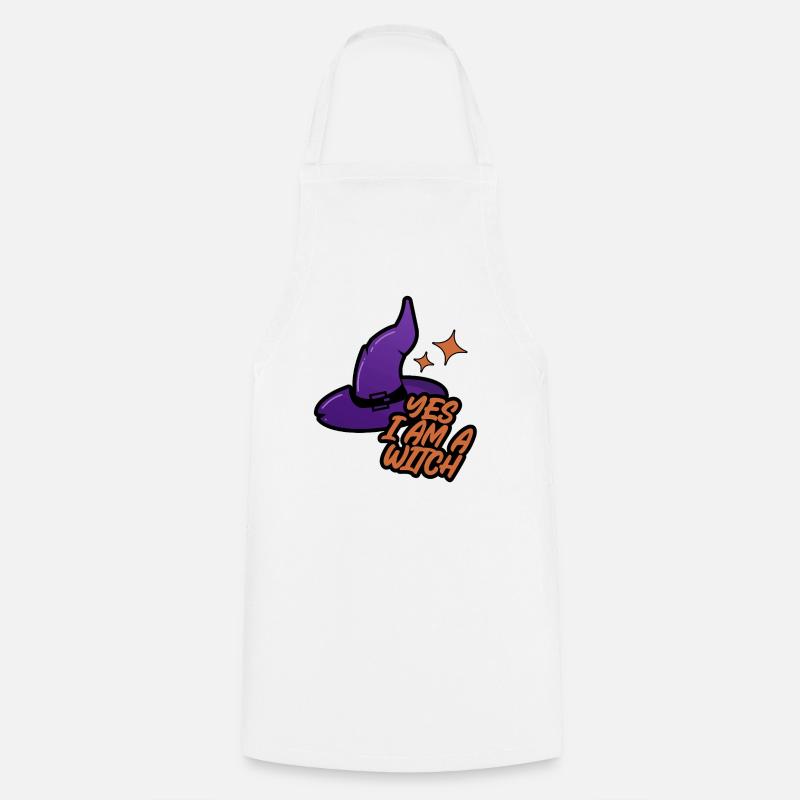 Hexenhut – Yes I Am a Witch - Cooking Apron - white