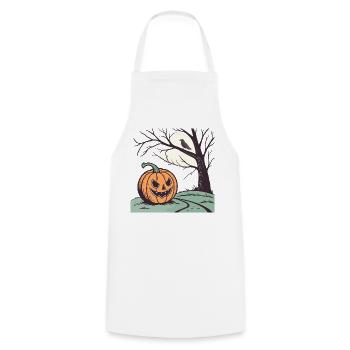 Citrouille Halloween - Tablier de cuisine - blanc - Devant - AI Model Male 185 dark (185cm)