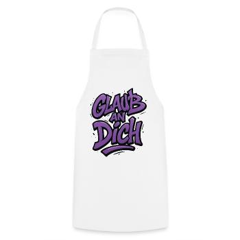 Believe in yourself graffiti - Cooking Apron - white - Front - AI Model Male 185 dark (185cm)