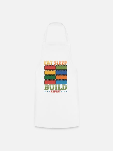 Building Blocks Kids Brick Builder - Kochschürze - Weiß