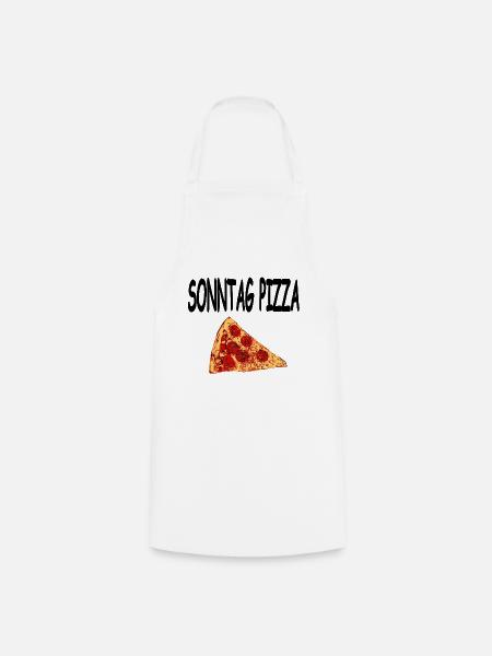 Pizza - Kochschürze - Weiß