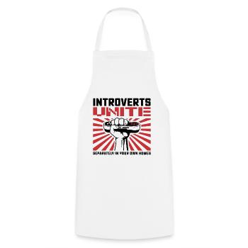 Rayons du poing unis - Tablier de cuisine - blanc - Devant - AI Model Male 185 dark (185cm)