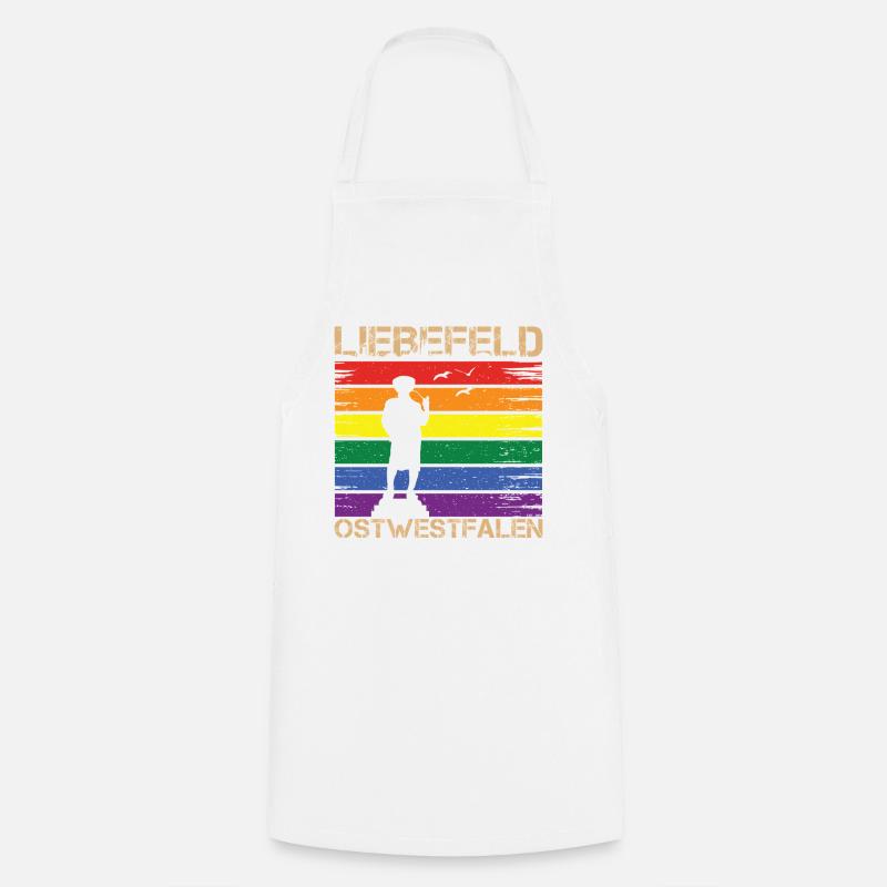 Liebefeld ❤ Leineweber PRIDE - Tablier de cuisine - blanc