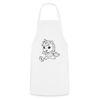 Unicorn American Football - Cooking Apron - white - Front - AI Model Male 185 dark (185cm)