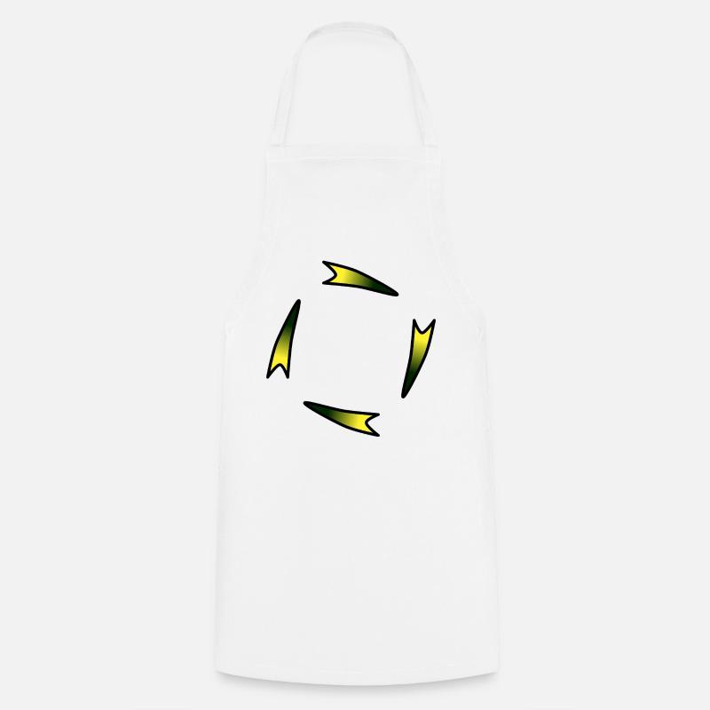 Rubans d’angle lumineux abstraits - Tablier de cuisine - blanc