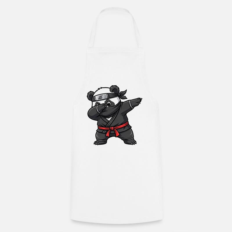Ninja Panda Samurai Japan Tradition  - Kochschürze - Weiß