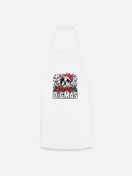 Merry Dogmas Bulldog - Kochschürze - Weiß