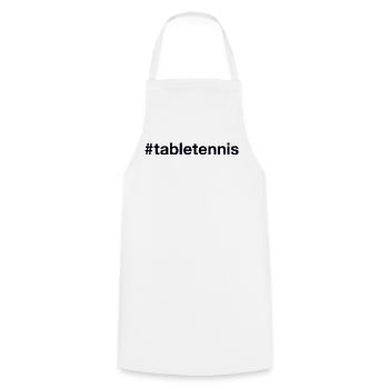 Table Tennis Tischtennis Hashtag - Cooking Apron - white - Front - AI Model Male 185 dark (185cm)