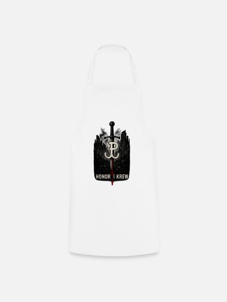 Honor i Krew Art de la résistance polonaise - Tablier de cuisine - blanc