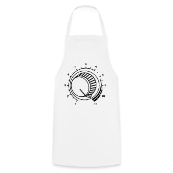 Volume, Turn It Up, Volume, Music, Party, DJ Sound - Cooking Apron - white - Front - AI Model Male 185 dark (185cm)