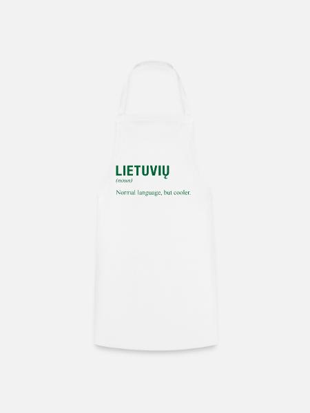 Lithuanian language Litauen - Kochschürze - Weiß