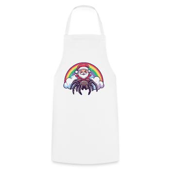 Tarantula Weihnachtsmann Weihnachten - Kochschürze - Weiß - Vorne - AI Model Male 185 dark (185cm)