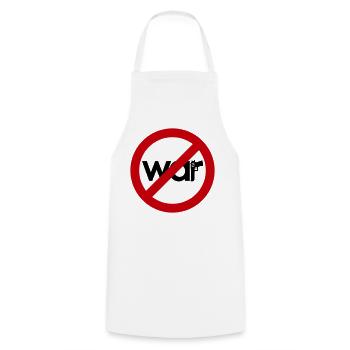 Stop War – Für Frieden & Freiheit - Kochschürze - Weiß - Vorne - AI Model Male 185 dark (185cm)