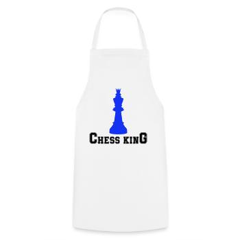 Chess King - Cooking Apron - white - Front - AI Model Male 185 dark (185cm)