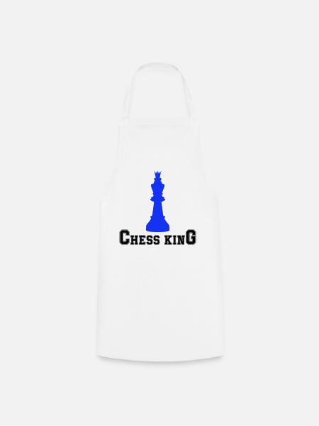 Schach König - Kochschürze - Weiß