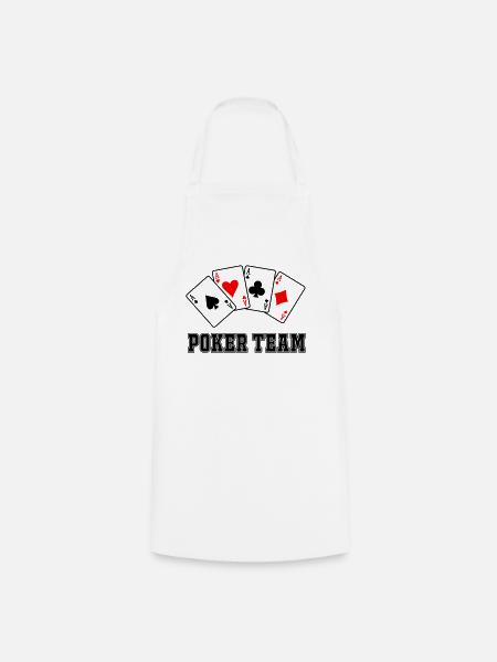 Poker Team - Kochschürze - Weiß
