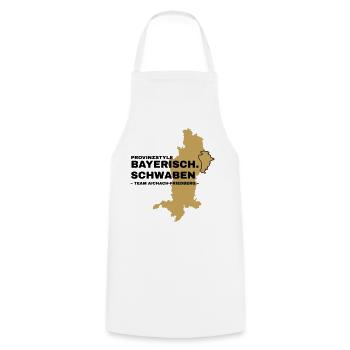 Swabia | AICHACH-FRIEDBERG - Cooking Apron - white - Front - AI Model Male 185 dark (185cm)