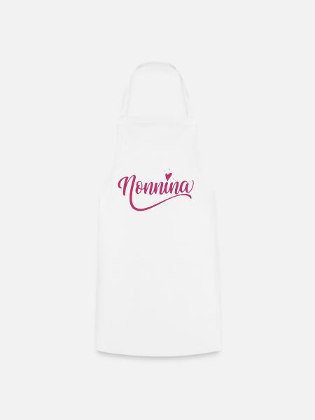 Nonnina Schriftzug - Nonna, italienische Oma - Kochschürze - Weiß
