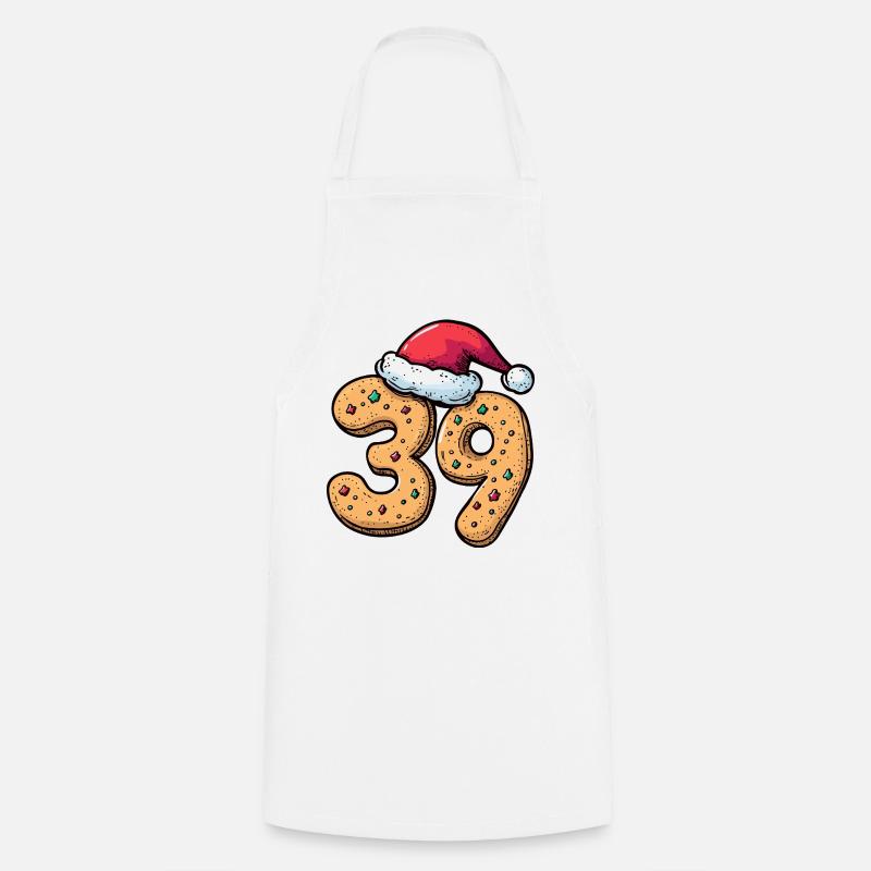 39 Number Cookie Christmas - Cooking Apron - white