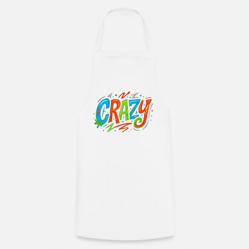 Graffiti Crazy Color Explosion - Cooking Apron - white