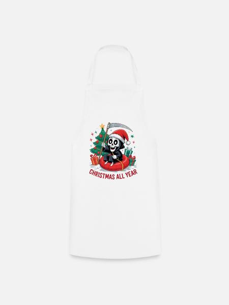 Grim Reaper Weihnachten - Kochschürze - Weiß