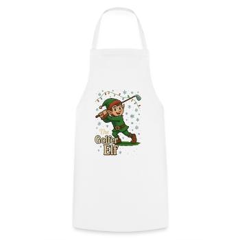 The Golfer Elf Funny Golf Player Design - Cooking Apron - white - Front - AI Model Male 185 dark (185cm)