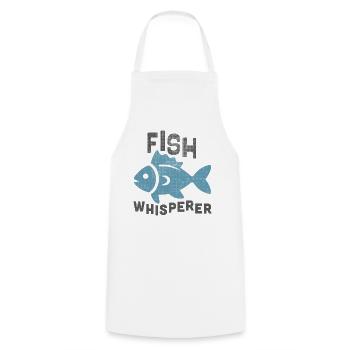 fish whisperer - Kochschürze - Weiß - Vorne - AI Model Male 185 dark (185cm)
