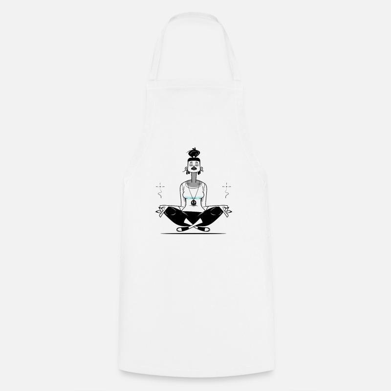 Méditer - Tablier de cuisine - blanc