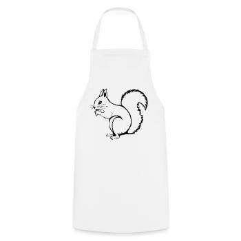 Squirrel - Cooking Apron - white - Front - AI Model Male 185 dark (185cm)
