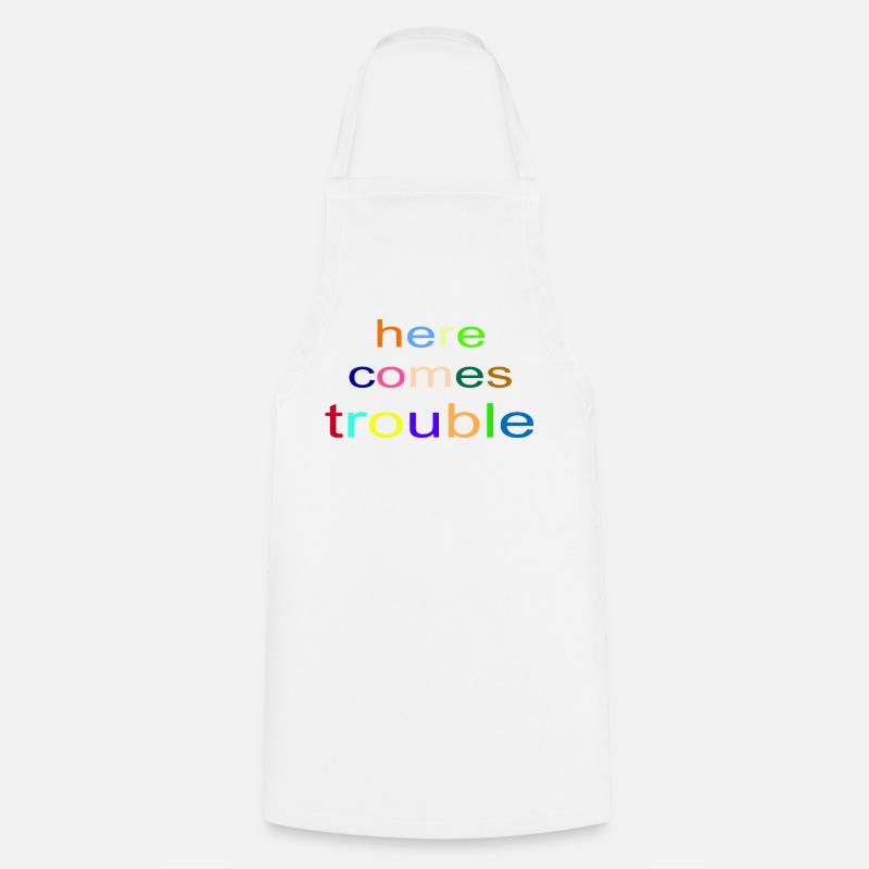 here_comes_trouble - Tablier de cuisine - blanc
