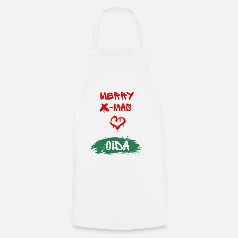 Xmas, Oida - Cooking Apron - white