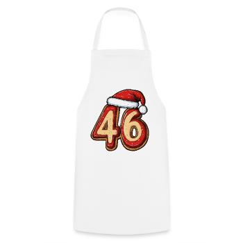 46 Number Cookie Christmas - Cooking Apron - white - Front - AI Model Male 185 dark (185cm)