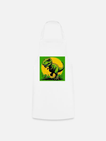 Dinosaurier - Kochschürze - Weiß