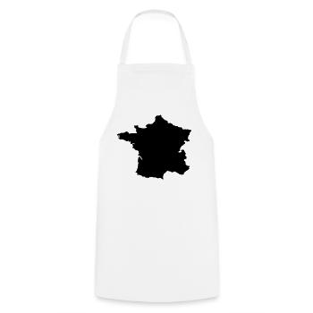 France Country - Cooking Apron - white - Front - AI Model Male 185 dark (185cm)