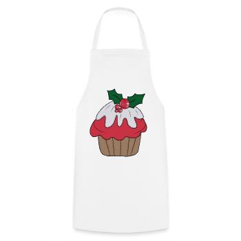 Weihnachtsmuffin - Kochschürze - Weiß - Vorne - AI Model Male 185 dark (185cm)