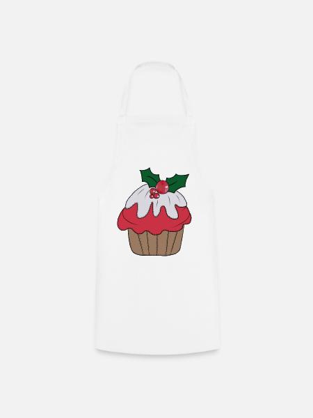 Weihnachtsmuffin - Kochschürze - Weiß
