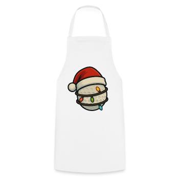 Funny Golf Ball Christmas Santa Holiday - Cooking Apron - white - Front - AI Model Male 185 dark (185cm)