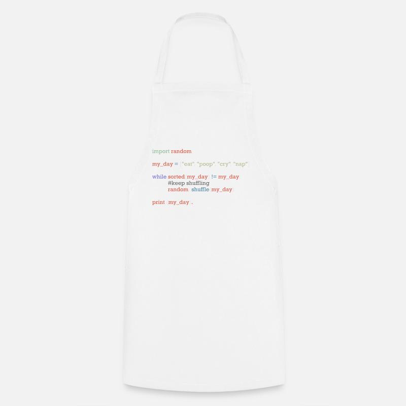 Drôle de code python sur la vie quotidienne, bébé - Tablier de cuisine - blanc