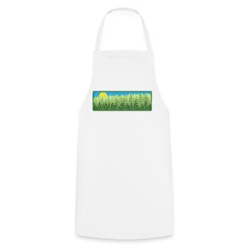 Summer Vacation Hiking Outline - Cooking Apron - white - Front - AI Model Male 185 dark (185cm)