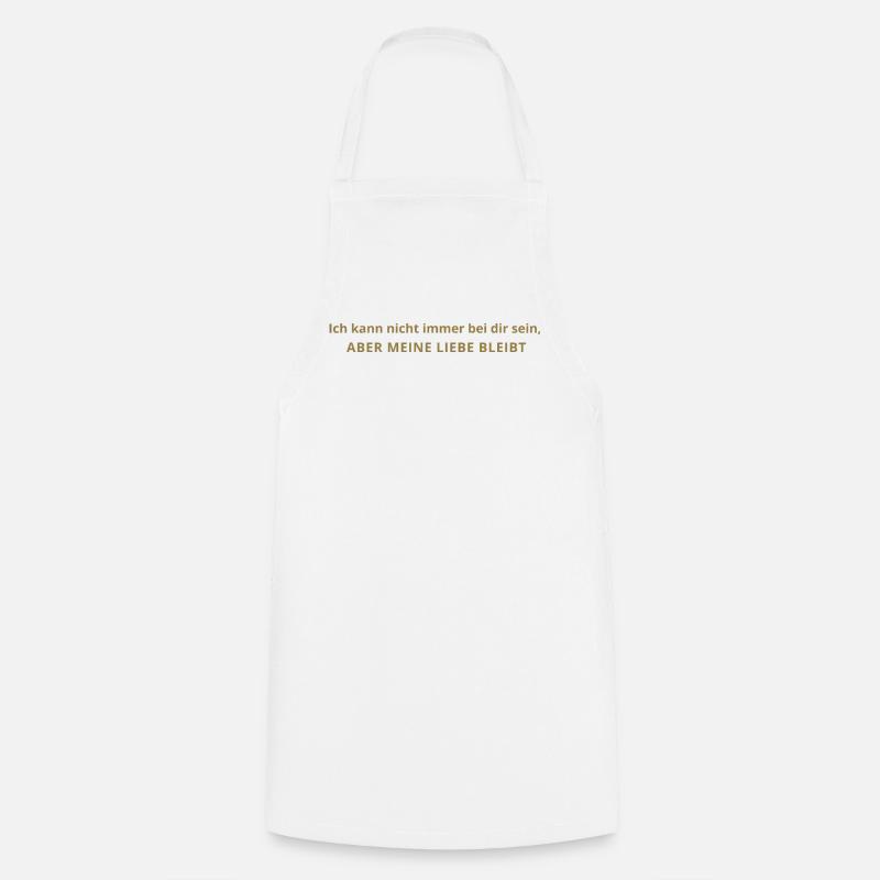 Mon amour demeure – un message du cœur - Tablier de cuisine - blanc